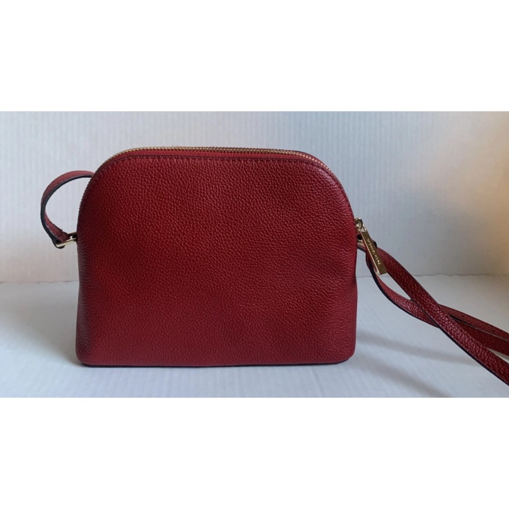 Michael Kors Sz Medium Scarlet Red Bag Adele Dome Crossbody NWT - Picture 4 of 11